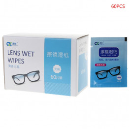 1 Box Glasses Cleaner Wet Wipes Cleaning Lens Disposable Anti Fog Misting Dust Remover Sunglasses Phone Screen Computer Portable