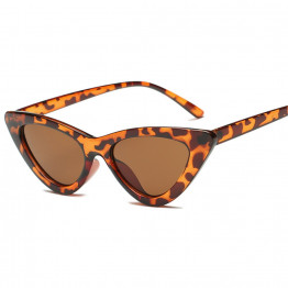 2020 fashion sunglasses woman brand Designer vintage retro triangular cat eye glasses oculos De Sol Transparent ocean uv400