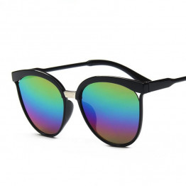 COOYOUNG Cat Eye Sunglasses Women Brand Designer Fashion Coating Mirror Sexy Cateye Sun Glasses UV400 Women's Glasses