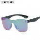 LeonLion 2019 Transparent Sunglasses Women Colorful Retro Fashion Rimless Sun Glasses Women's Vintage Luxury Brand Eyewear