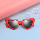 LongKeeper baby girl sunglasses for children heart 2020 TR90 black pink red heart sun glasses for kids polarized flexible uv400