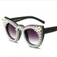 Luxury Designer Oversized Women Pearl Sun Glasses Cat eye Diamond Large Shades Fashion Classic Unique UV400 Party Female