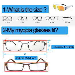 Newboler Fit Over Fishing Glasses Polarized Coating Lens Clip on Sunglasses Sports  Eyewear For Men Women Driving Camping peche