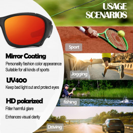 Polarized Sunglasses Men Women Fishing Glasses UV400 Anti Glare Sports Goggles Cycling Golf Running Hiking Fishing Eyewear
