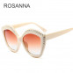 ROSANNA New Oversized Women Sunglasses Fashion Glasses Special Kisses Shades Brand Designer jewel Sunglasses for Women Retro