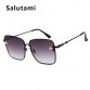 Retro Square Bee Sunglasses Women Brand Designer Metal Frame Oversized Sun Glasses Fashion Men Gradient Shades Oculos UV400
