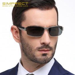 SIMPRECT Polarized Sunglasses Men 2020 Square Photochromic Sunglasses Retro Vintage UV400 Anti-glare Sun Glasses For Men Oculos