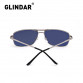 Spring Hinge Men Polarized Sunglasses Narrow Rectangle Metal Frame Driving Sun Glasses