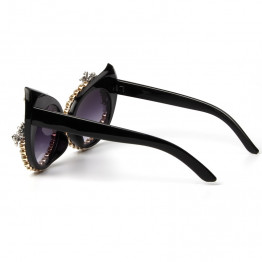 Sunglasses Women Luxury Brand glasses Metal jewel with Rhinestone Decoration Cat Eyes Sunglasses Vintage Shades Oculos