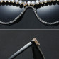 Vintage Retro Women Cateye Sunglasses Rhinestone Crystal Bling Trim Jeweled Frame Costume Glasses