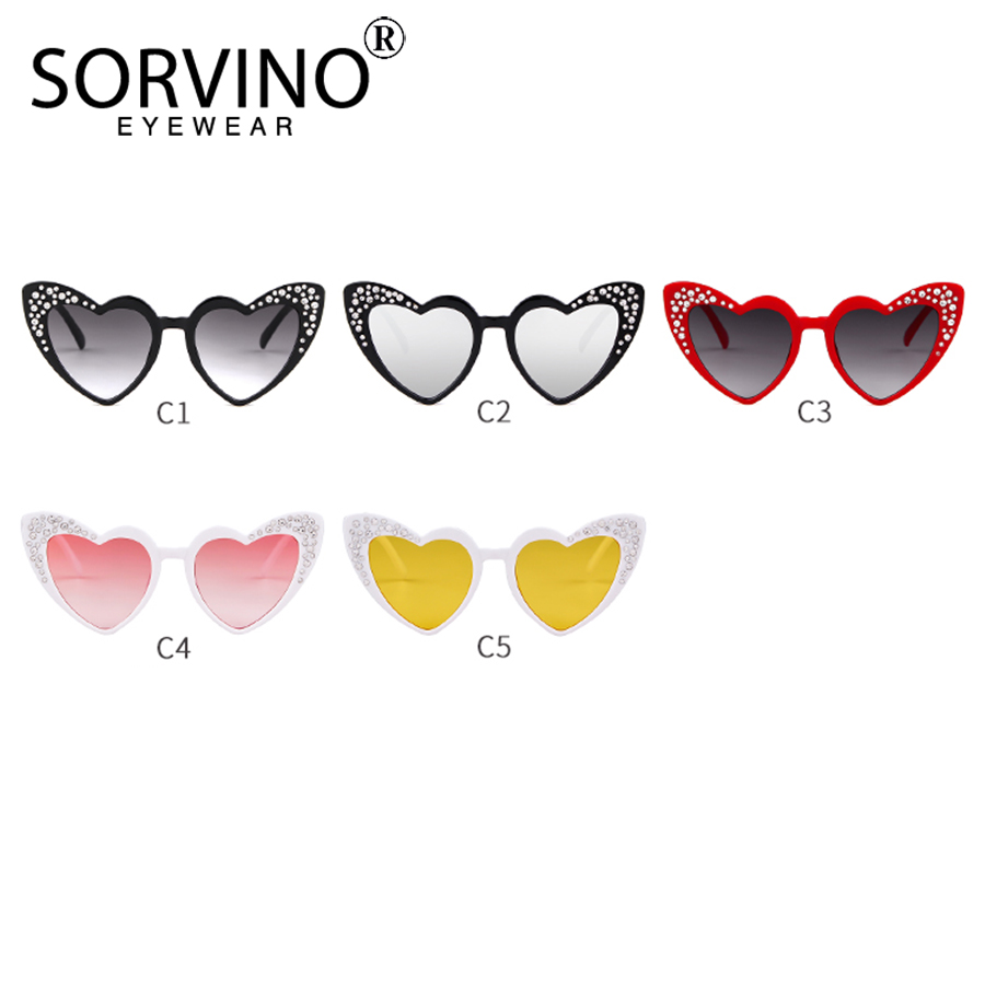 SORVINO-2020-Diamond-Heart-Shape-Kids-Sunglasses-Retro-Designer-Bling-Cute-90s-Lolita-Girl-Children--32906446340