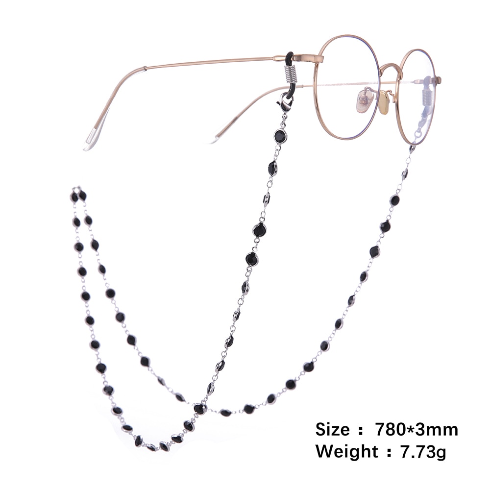 Teamer-78cm-Black-Crystal-Beads-Glasses-Chains--Fashion-Women-Men-Eyewear-Accessories-Sunglasses-Lan-33000605245